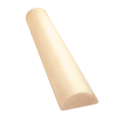 CanDo Foam Roller - Antimicrobial - Beige PE foam - 6" x 36" - Half-Round