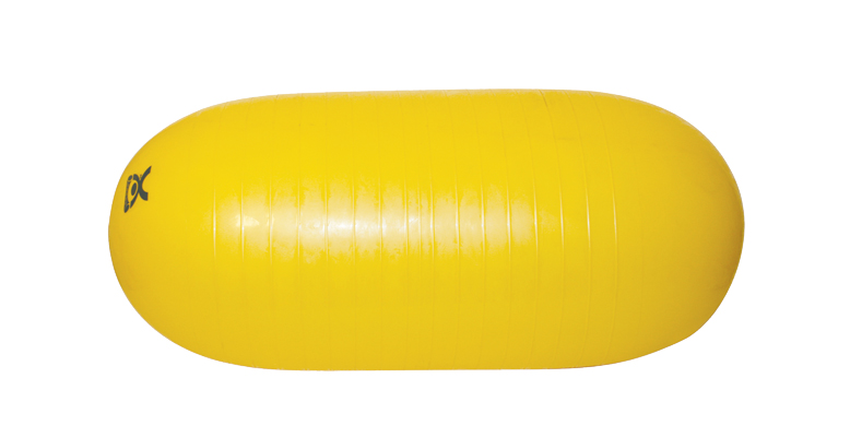 CanDo Inflatable Exercise Straight Roll - Yellow - 16" Dia x 35" L (40 cm Dia x 90 cm L)