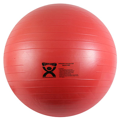 CanDo Inflatable Exercise Ball - ABS Extra Thick - Red - 42" (105 cm)