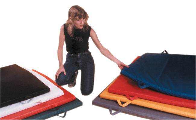 CanDo Mat with Handle - Non Folding - 2" PU Foam with Cover - 4' x 8' - Specify Color