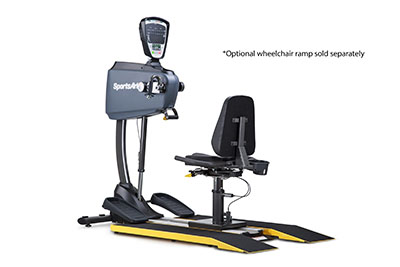 SportsArt UB521M Medical Upper Body Ergometer with Bilateral Arm Frame and Height Adjustable Swivel Seat