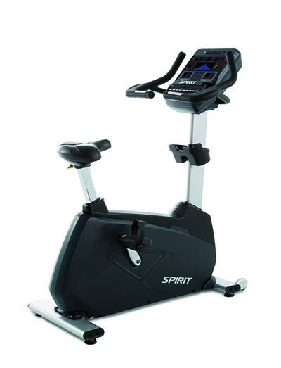 Spirit, CU900 Upright Bike, 77" x 32" x 67"