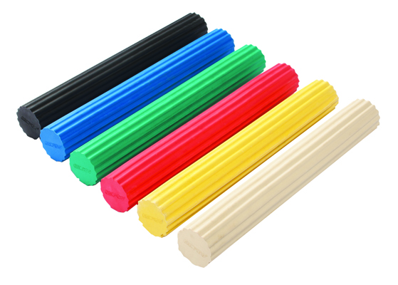 CanDo Twist-n-Bend Flexible Exercise Bar - 12" - 6-piece set (tan-black) (set of 5)