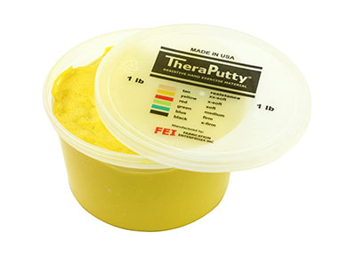 CanDo Sparkle Theraputty Exercise Material - 1 lb - Yellow - X-Soft