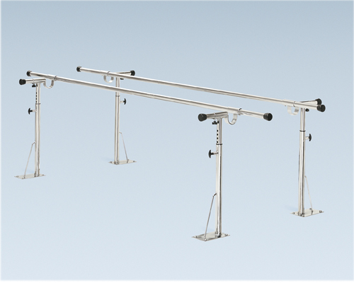 Parallel Bars, floor mounted, height and width adjustable, 10' L x 6" W x 26" - 44" H