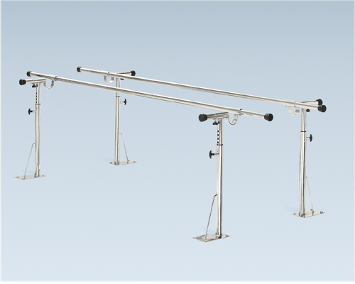Parallel Bars, floor mounted, height and width adjustable, 22' L x 6" W x 26" - 44" H