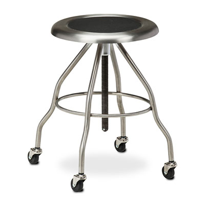 Clinton, Stool, Stainless Steel Stool, 4 Casters