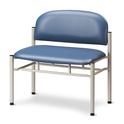 Clinton, Gray Frame Chair, No Arms, Extra Wide