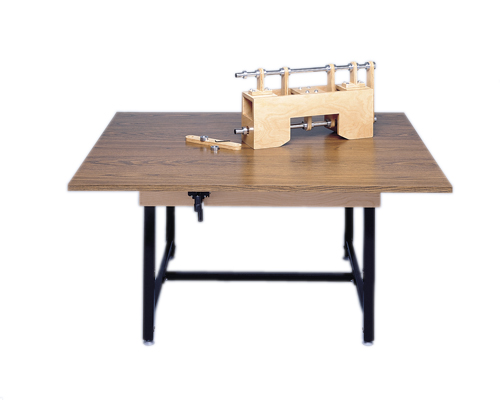 Work Table, rectangular, manual Hi-Low, 60" L x 48" W x 28" - 35.5" H