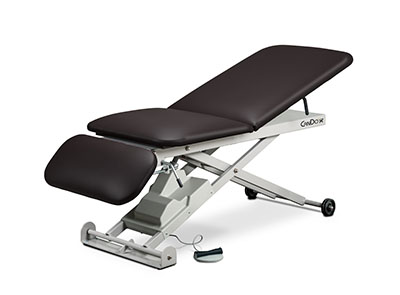 CanDo Hi-Lo Treatment Table, 3-Section, Upholstered Top, Adj Backrest, Drop Sec, 76" x 27"