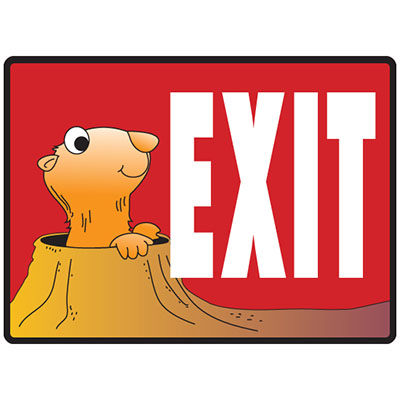 Clinton, Exit Sign