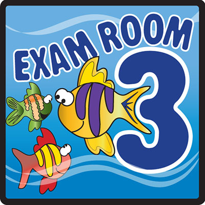 Clinton, Sign, Ocean Series, Exam Room 3 Sign