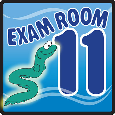 Clinton, Sign, Ocean Series, Exam Room 11 Sign