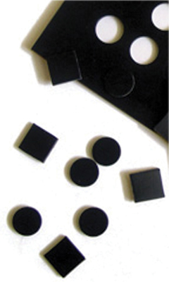 Dycem non-slip self-adhesive feet (5/8" diameter) 12 each, black
