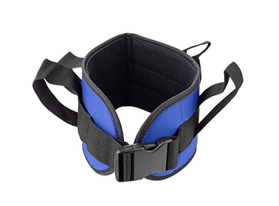 Padded transfer belt, side release buckle, small, blue