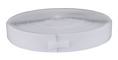 1" Hook Material, 10 Yard, White