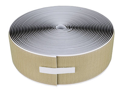 2" Self-adhesive Hook Material, 10 Yard Dispenser Box, Tan