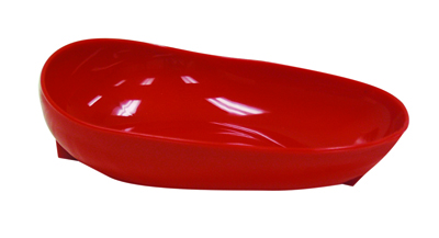 Non-skid scoop dish, red