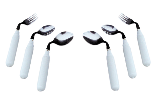 Utensil, comfort grip, 3 oz. Right handed fork
