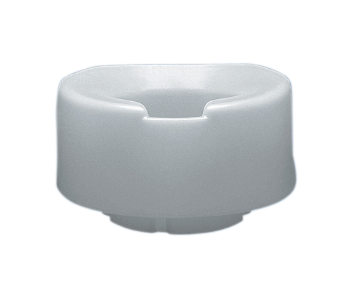 Contoured elevated toilet seat, standard with slip-in bracket, 4 inch
