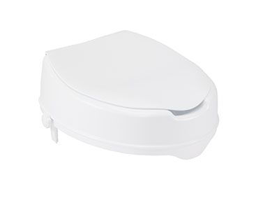 Drive, Raised Toilet Seat with Lock and Lid, Standard Seat, 4"