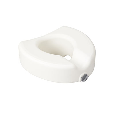 Drive, Premium Plastic Raised Toilet Seat with Lock, Elongated