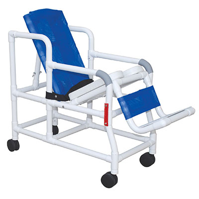 MJM International, tilt "n" space shower chair, buckle safety belt, double drop arms