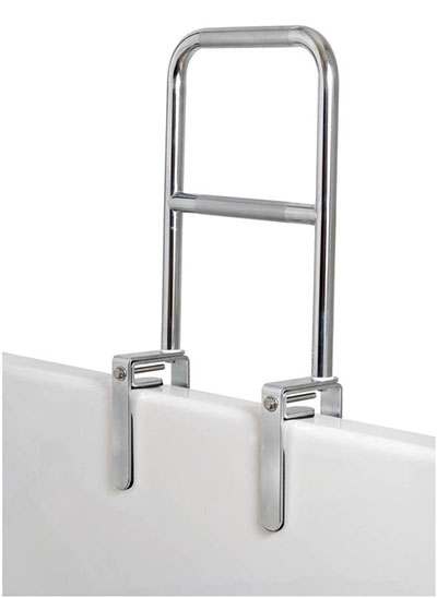 Carex Dual Level Bathtub Rail, Chrome
