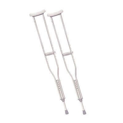 Drive, Walking Crutches with Underarm Pad and Handgrip, Tall Adult, 1 Pair