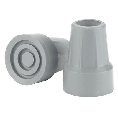 Drive, Crutch Tips, 7/8", Gray, 1 Pair