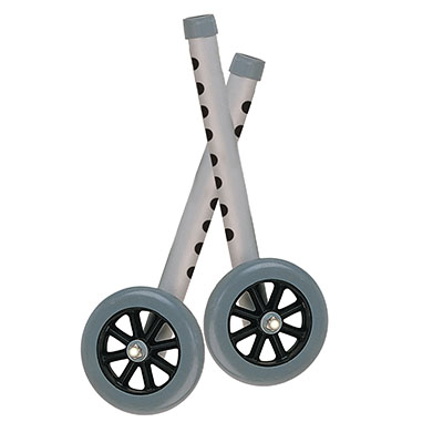 Drive, Extended Height Walker Wheels and Legs Combo Pack, 5" Wheels, 1 Pair
