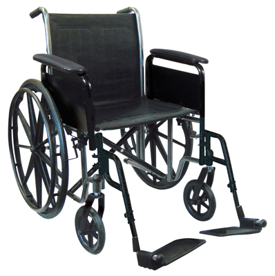 18" Wheelchair with Removable Desk Armrest, Swing Away Footrest
