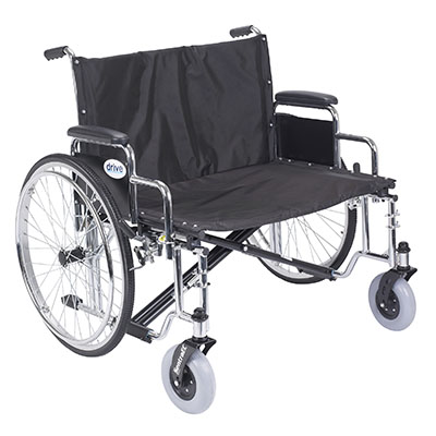 Drive, Sentra EC Heavy Duty Extra Wide Wheelchair, Detachable Desk Arms, 30" Seat