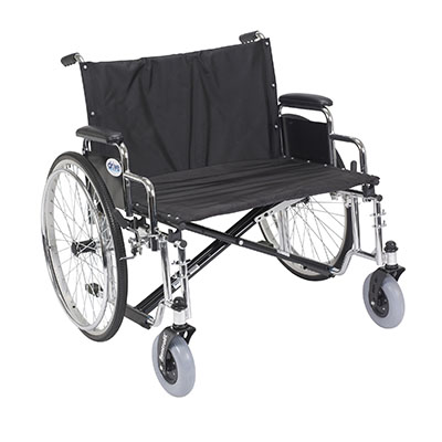 Drive, Sentra EC Heavy Duty Extra Wide Wheelchair, Detachable Desk Arms, 28" Seat
