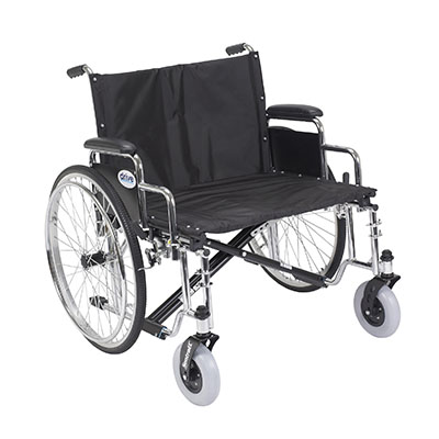 Drive, Sentra EC Heavy Duty Extra Wide Wheelchair, Detachable Desk Arms, 26" Seat