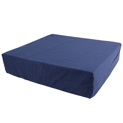 Wheelchair cushion with removable cover, foam, 16"x18"x4" navy color