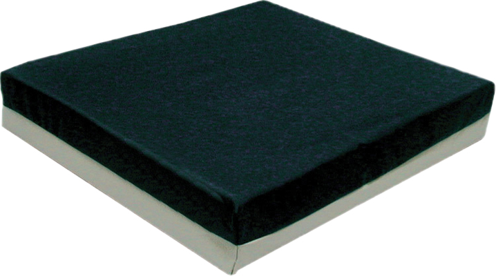 Wheelchair cushion with removable cover, gel/foam, 16"x18"x2" navy color