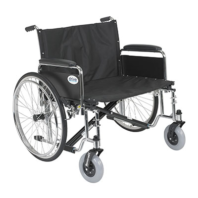 Drive, Sentra EC Heavy Duty Extra Wide Wheelchair, Detachable Full Arms, 30" Seat