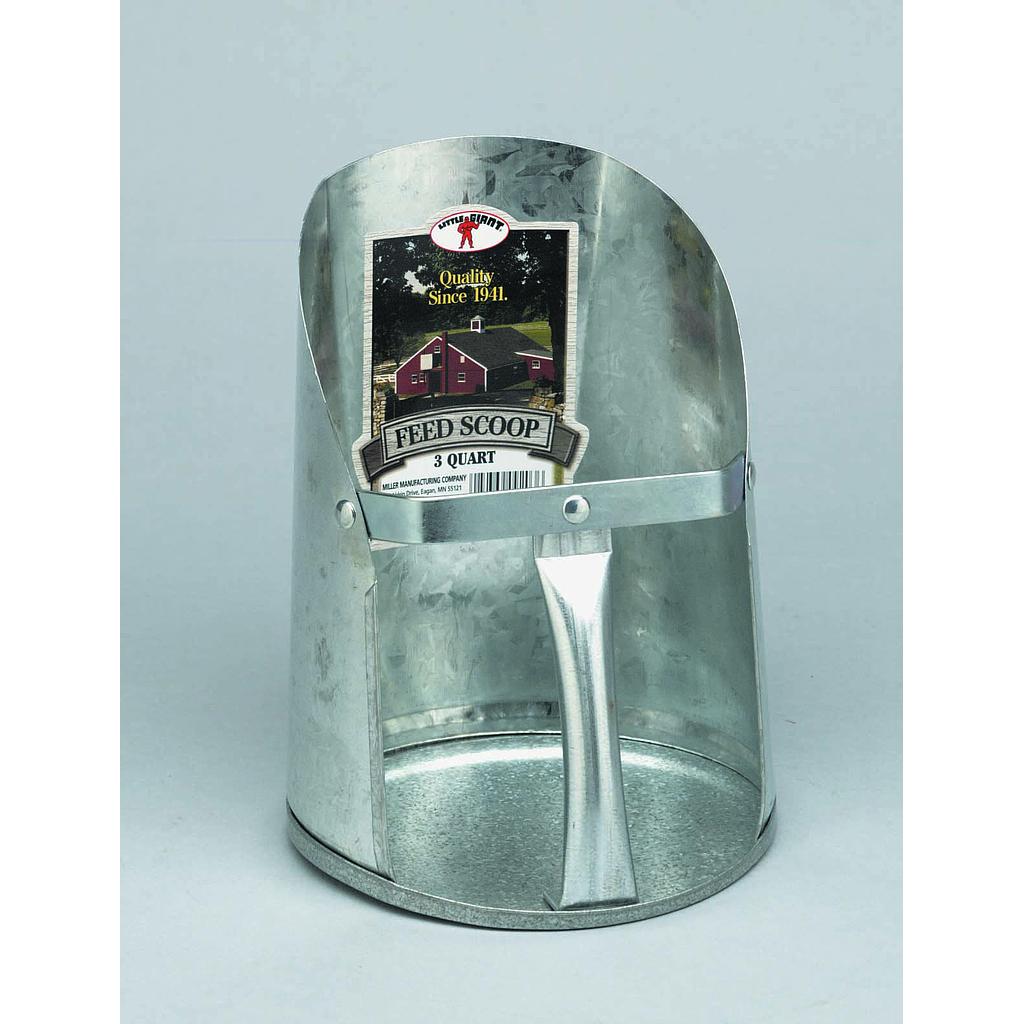 3 Quart Galvanized Feed Scoop