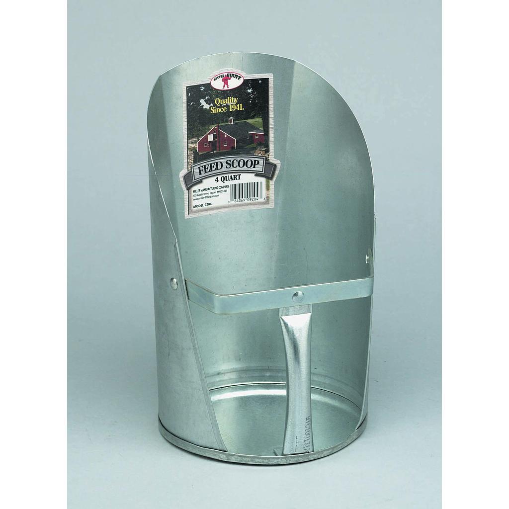 4 Quart Galvanized Feed Scoop