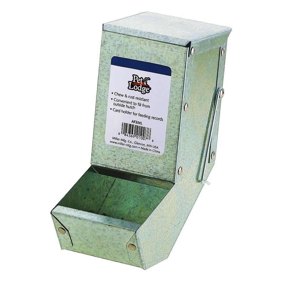 3" Metal Small Animal Feeder with Lid
