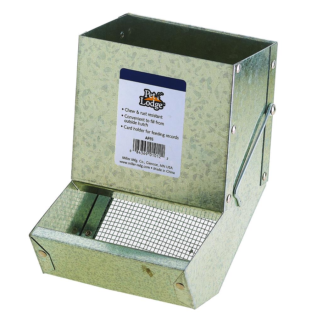 5" Metal Small Animal Feeder with Sifter Bottom