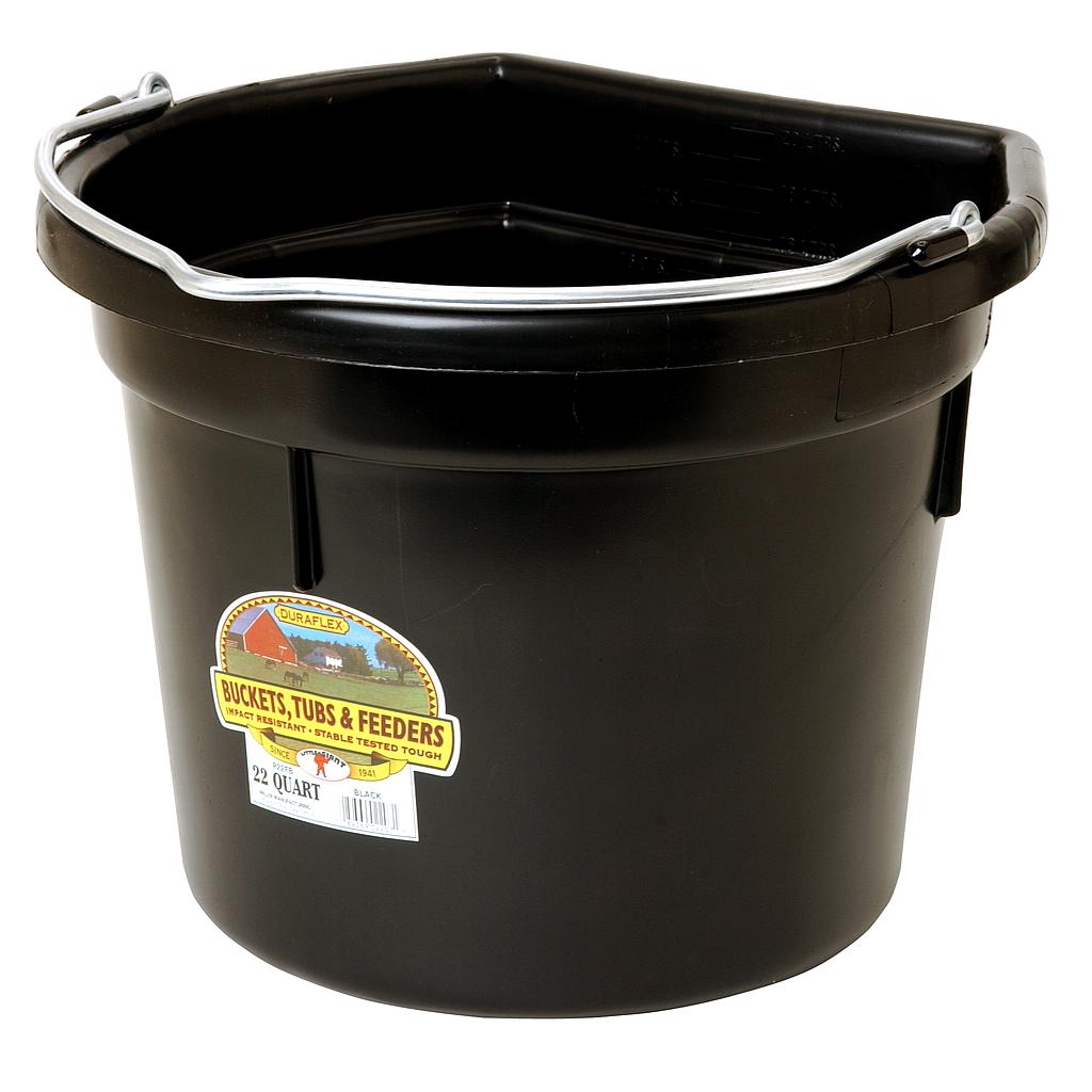 22 Quart Flat Back Plastic Bucket
