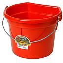 22 Quart Flat Back Plastic Bucket w/Knob Bail