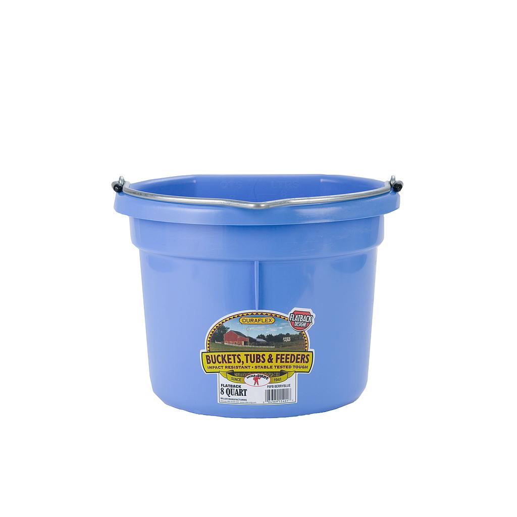 8 Quart Flat Back Plastic Bucket