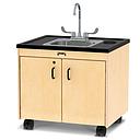 Jonti-Craft® Clean Hands Helper Portable Sink - 26" Counter - Stainless Steel Sink