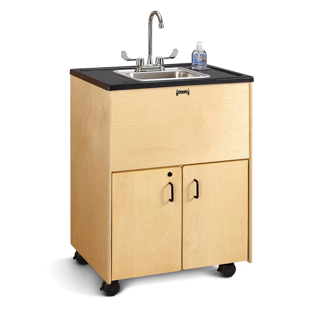 Jonti-Craft® Clean Hands Helper Portable Sink- 38" Counter - Stainless Steel Sink