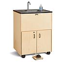 Jonti-Craft® Clean Hands Helper Portable Sink – Nonelectric - 38" Counter - Plastic Sink