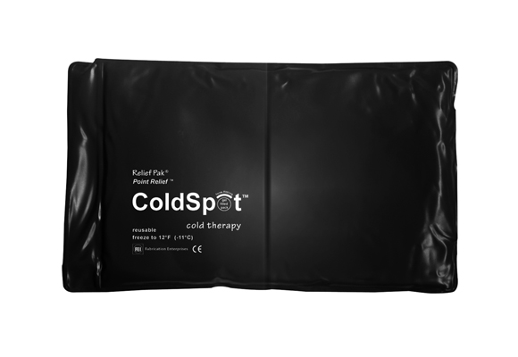 Relief Pak ColdSpot Black Urethane Pack - half size - 7" x 11" - Case of 12