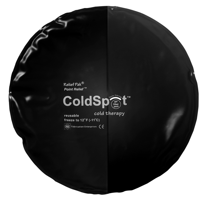 Relief Pak ColdSpot Black Urethane Pack - circular - 10" diameter - Case of 12